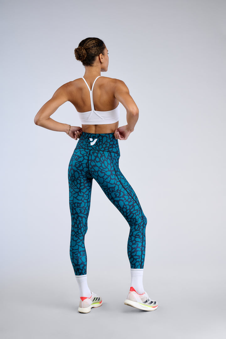 Teal Leopard - Leggings