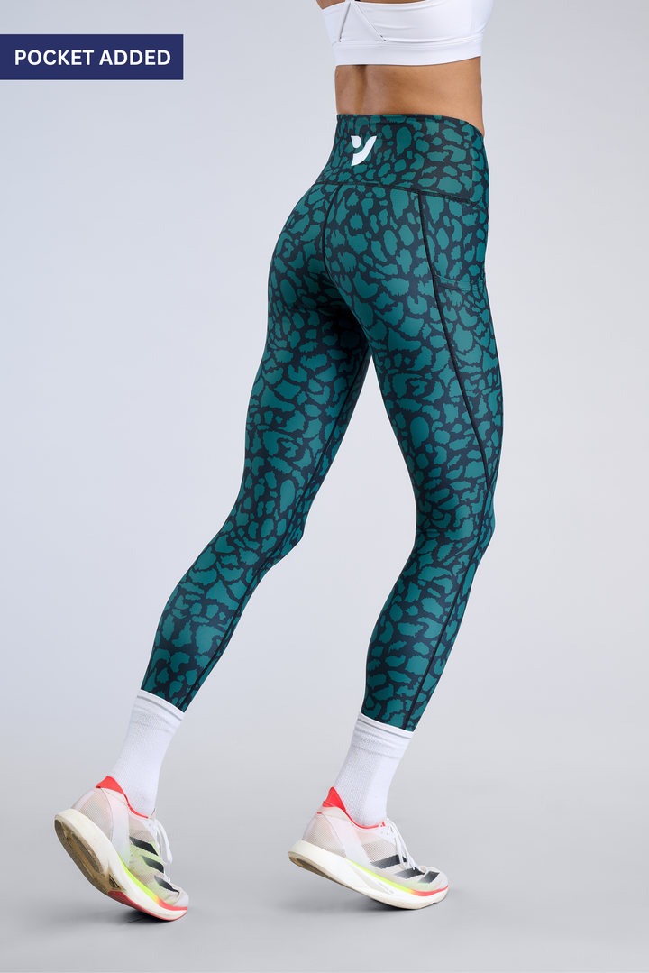 Teal Leopard - Leggings