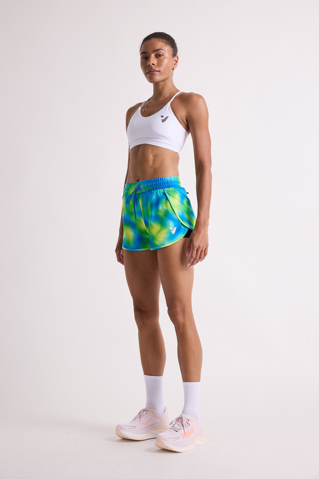 Green Cosmic - 2 in 1 Racer Shorts