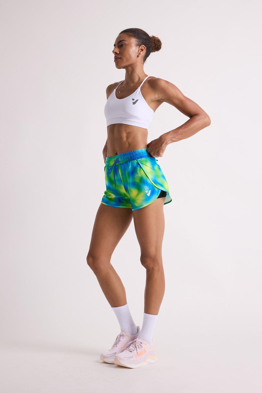 Green Cosmic - 2 in 1 Racer Shorts