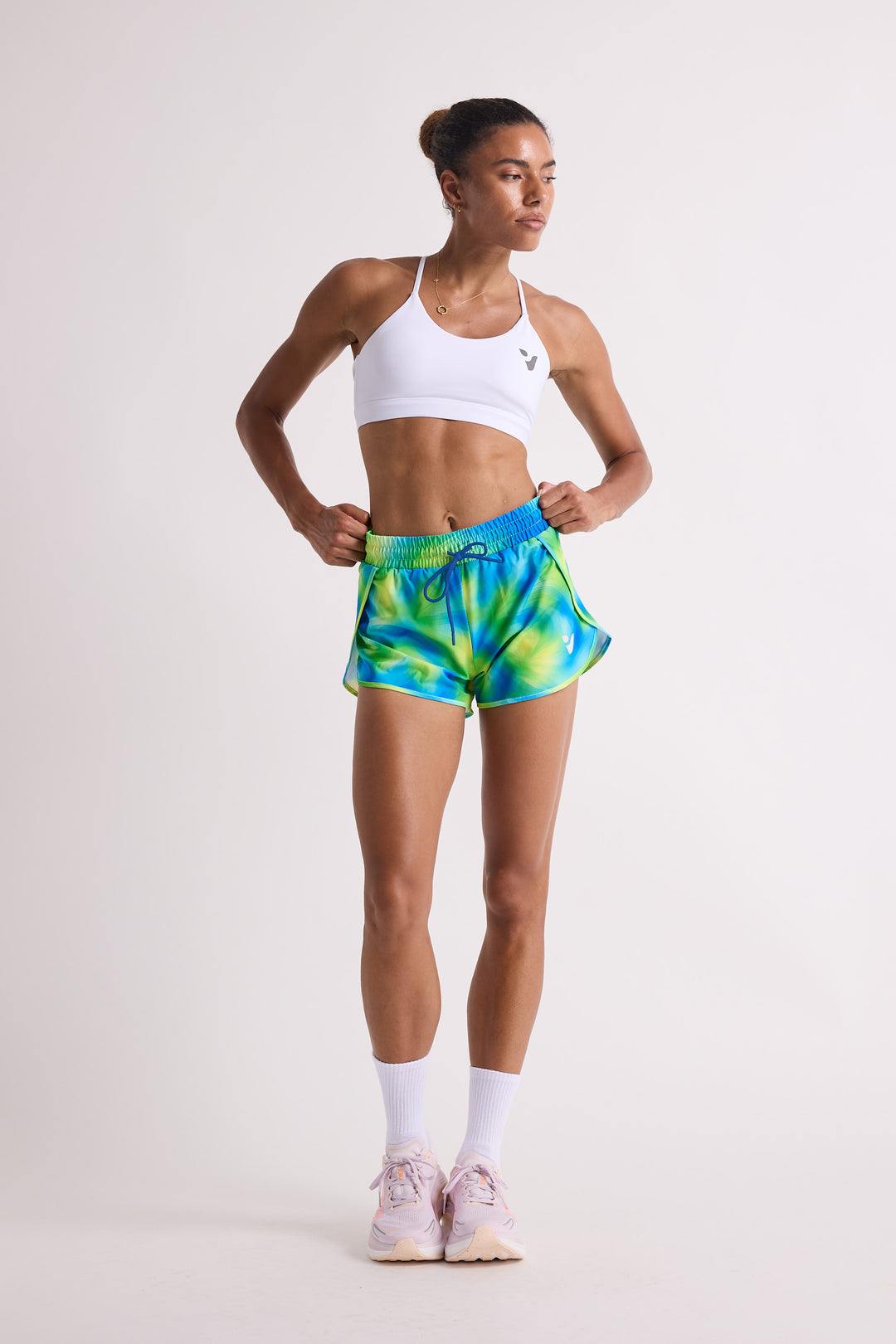 Green Cosmic - 2 in 1 Racer Shorts