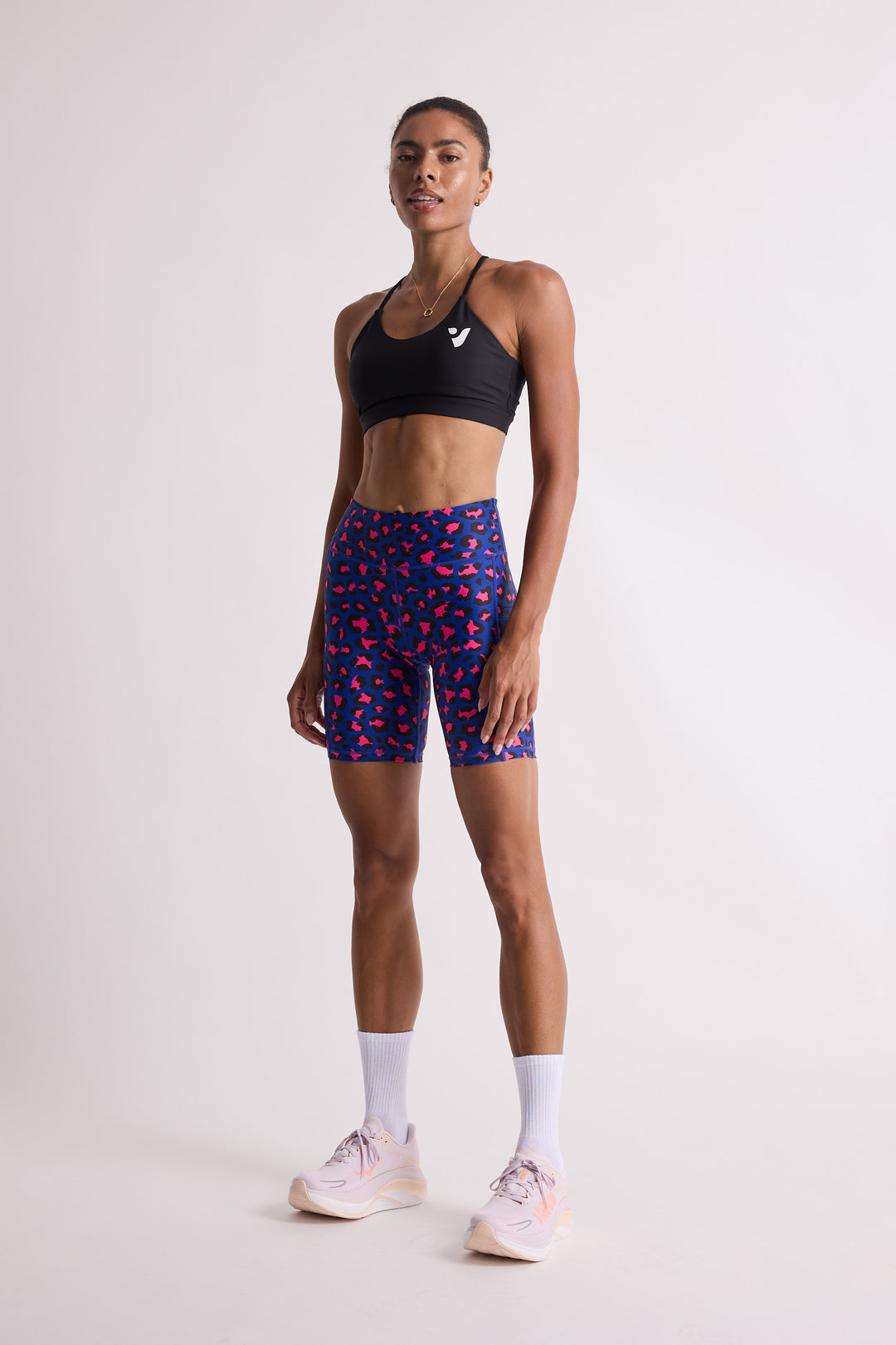 Bubblegum Leopard Biker Shorts 8”