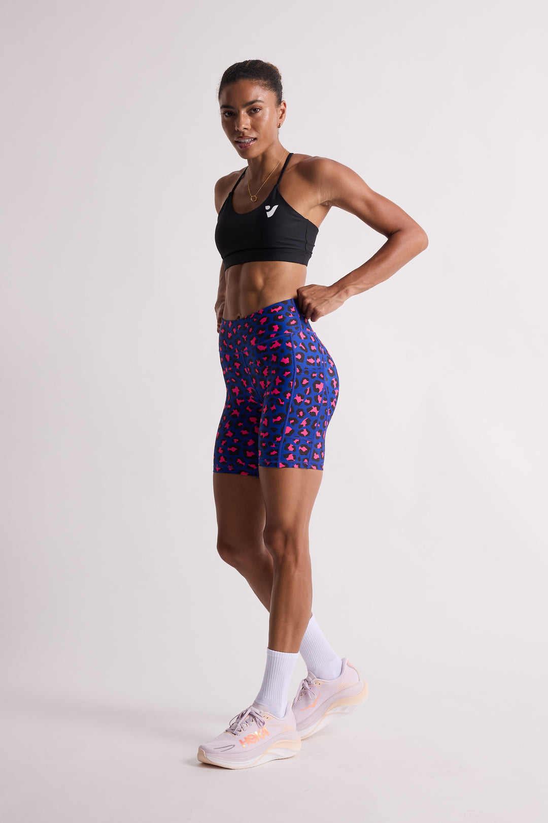 Bubblegum Leopard Biker Shorts 8”