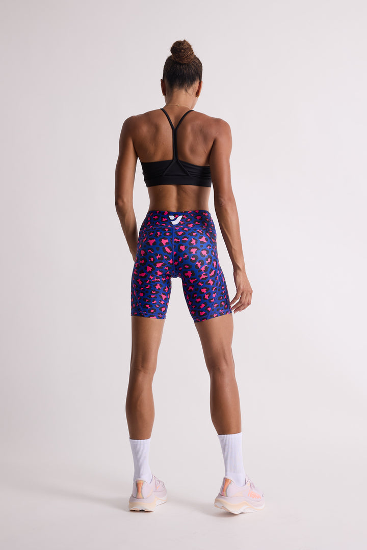 Bubblegum Leopard Biker Shorts 8”