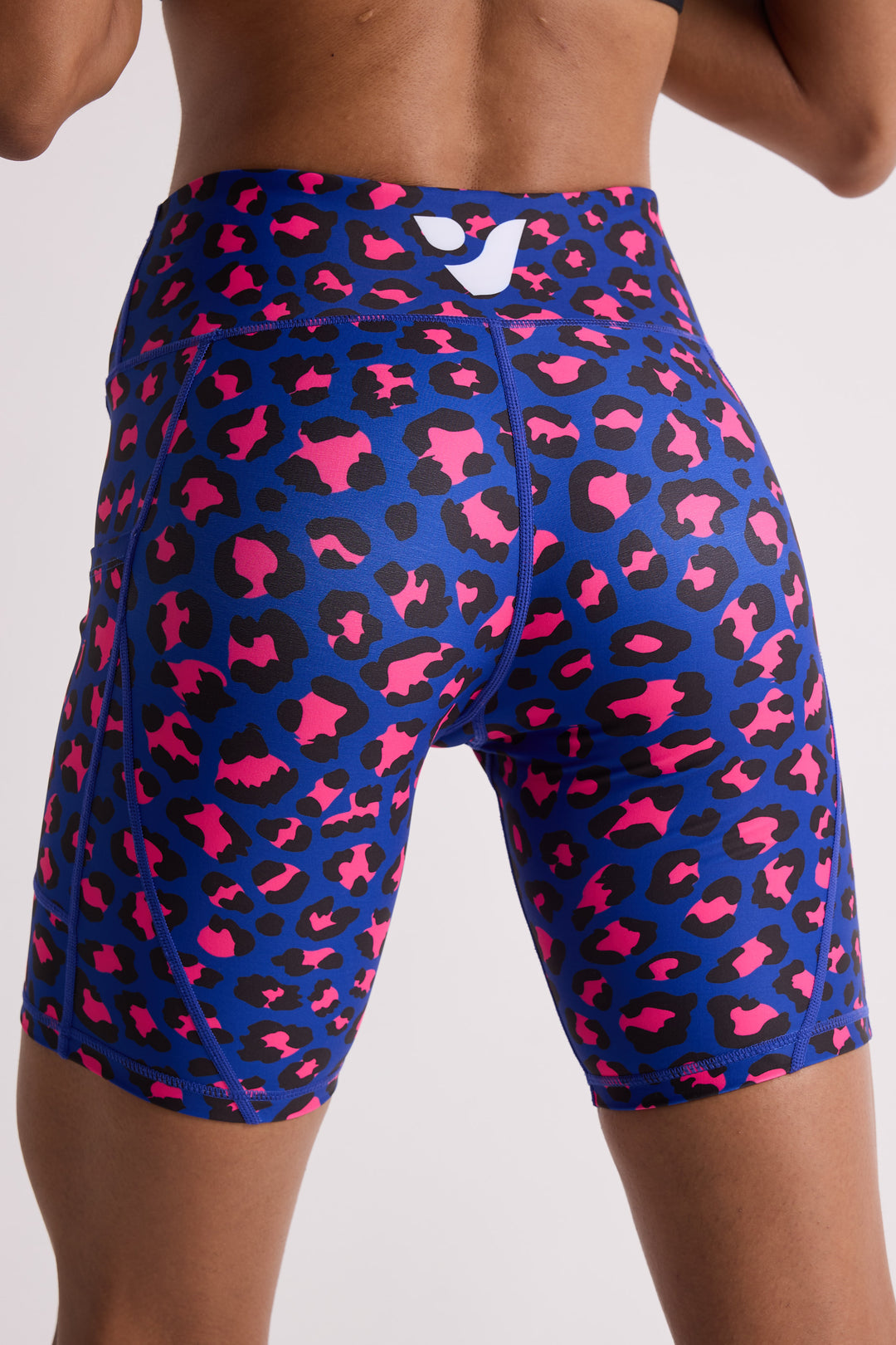 Bubblegum Leopard Biker Shorts 8”