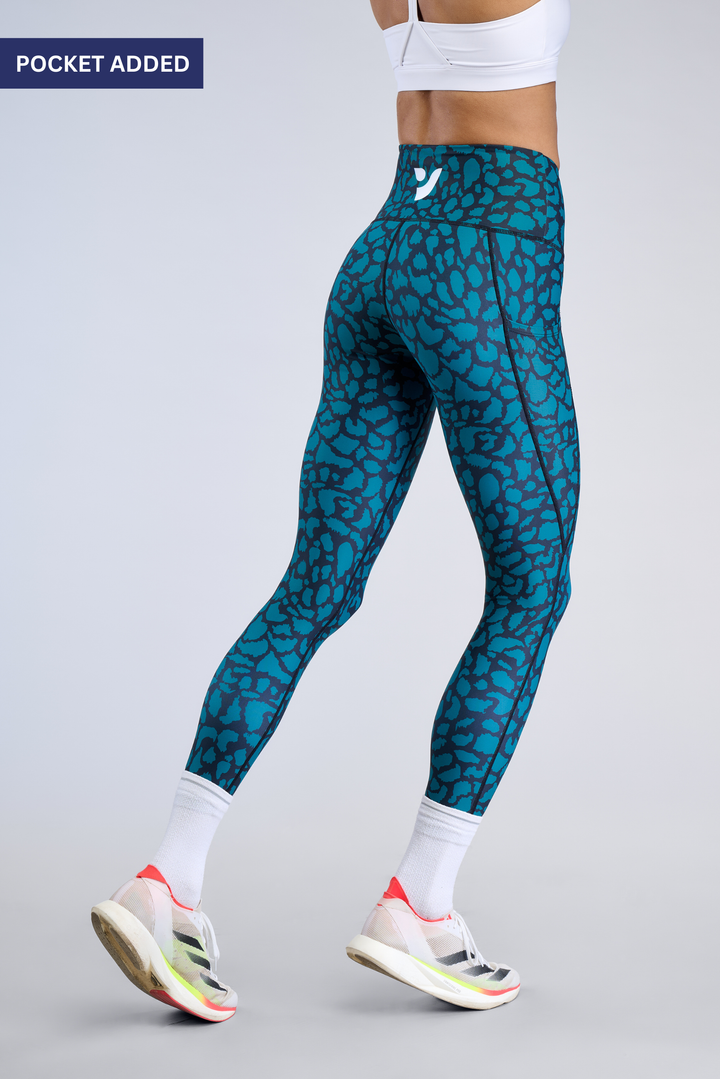 Teal Leopard - Leggings